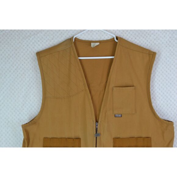 Walls Men's XL Brown Canvas Full Front Zip Duck Hunting Vest VTG**READ** - Picture 2 of 16